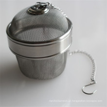 Esfera de chá de infusor de chá de filtragem de malha de aço inoxidável